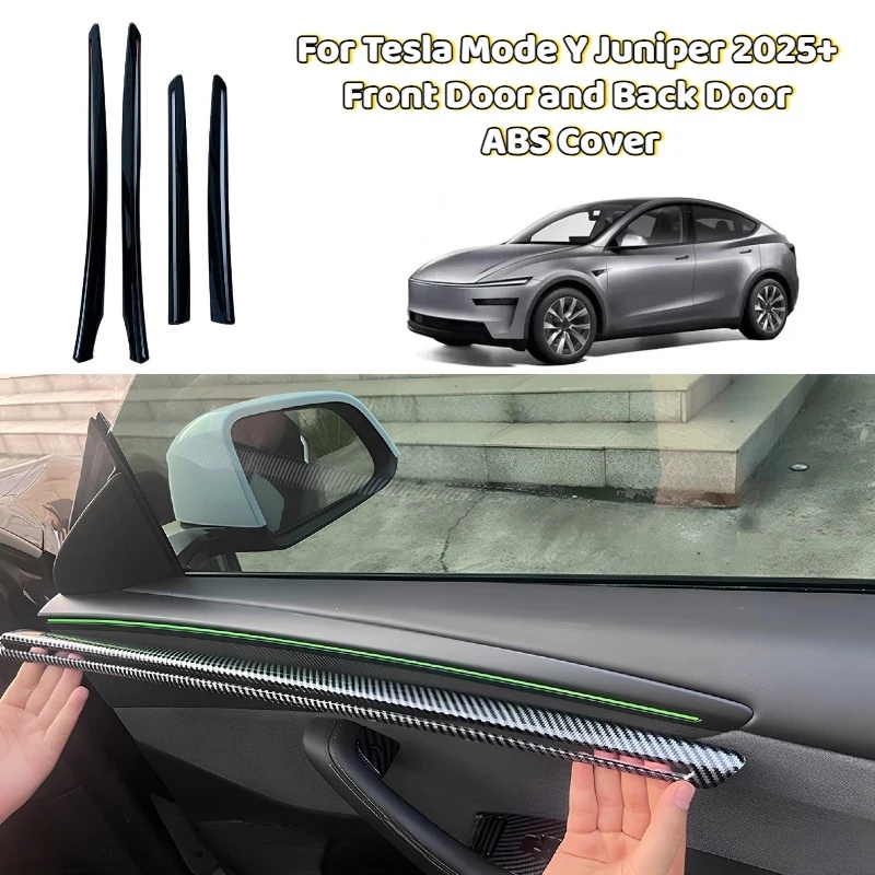 

Для Tesla Mode Y Juniper 2025+ внутренняя накладка накладка на переднюю дверь и заднюю дверь, украшение из АБС-пластика, автомобильные аксессуары, белый, 4 шт.