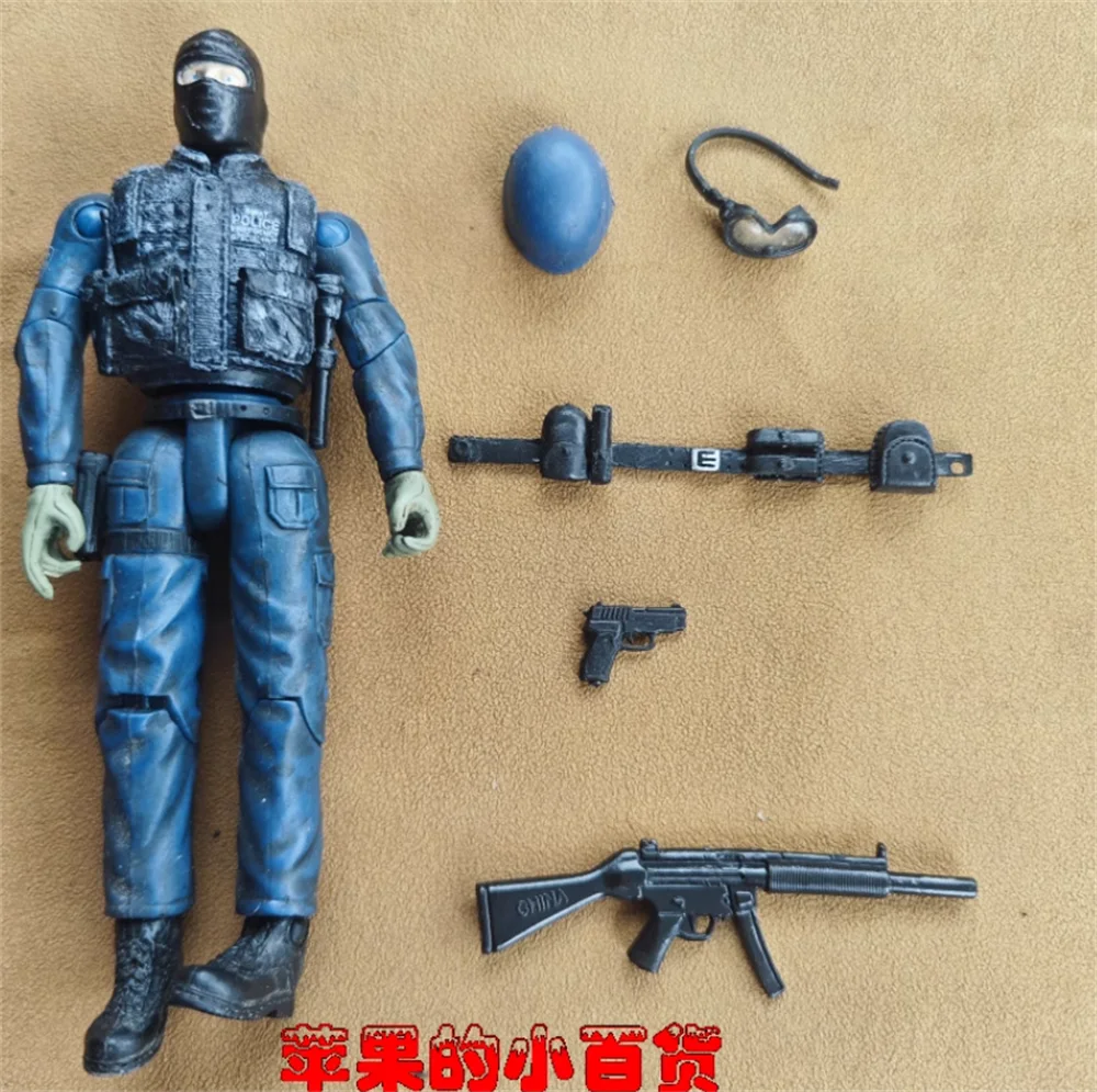 

BBI 1/18 Special Forces Elite SWAT Soldier Doll Man Police Full Set Moveable Action Figure PVC Material 3.75" For Fans Collect