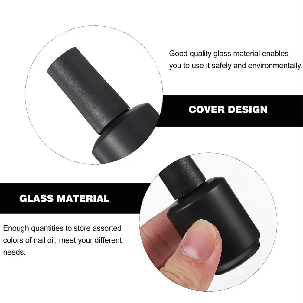 

13Pcs Glass Empty Nail Polish Bottle Reusable Nail Gel Container with Brush for Sub-Packed Polish Dispenser Storage Use