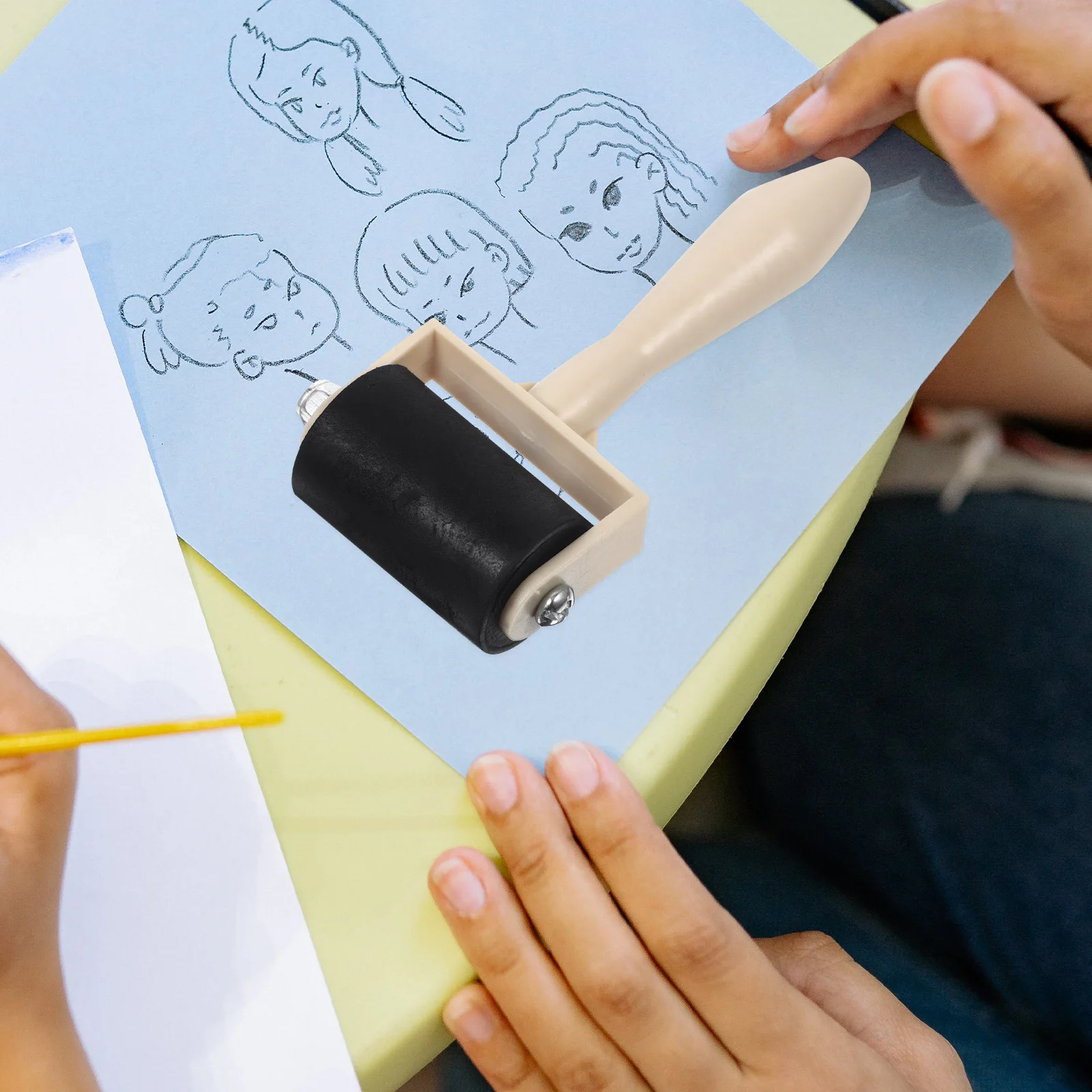 5 قطعة أداة الأسطوانة الطباعة البلاستيك ختم الأسطوانة لصياغة الطباعة الغراء تطبيق الفن العرض سكرابوكينغ #6