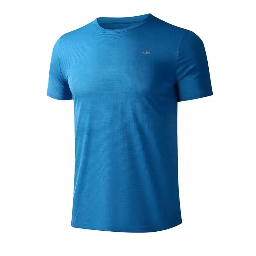 Nieuw zomer heren shirt voor snel drogend hardlopen en fitness - Heren fitness top met korte mouwen - Gym T-shirt