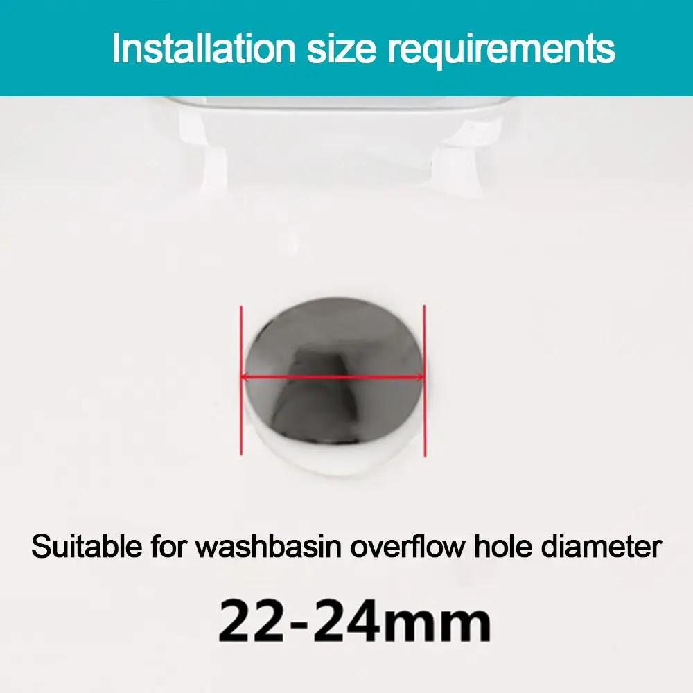 New Stainless Steel Sink Overflow Covers Round Replacement Sink Hole Cover Trim Ring Cap Kitchen Bathroom Supplies