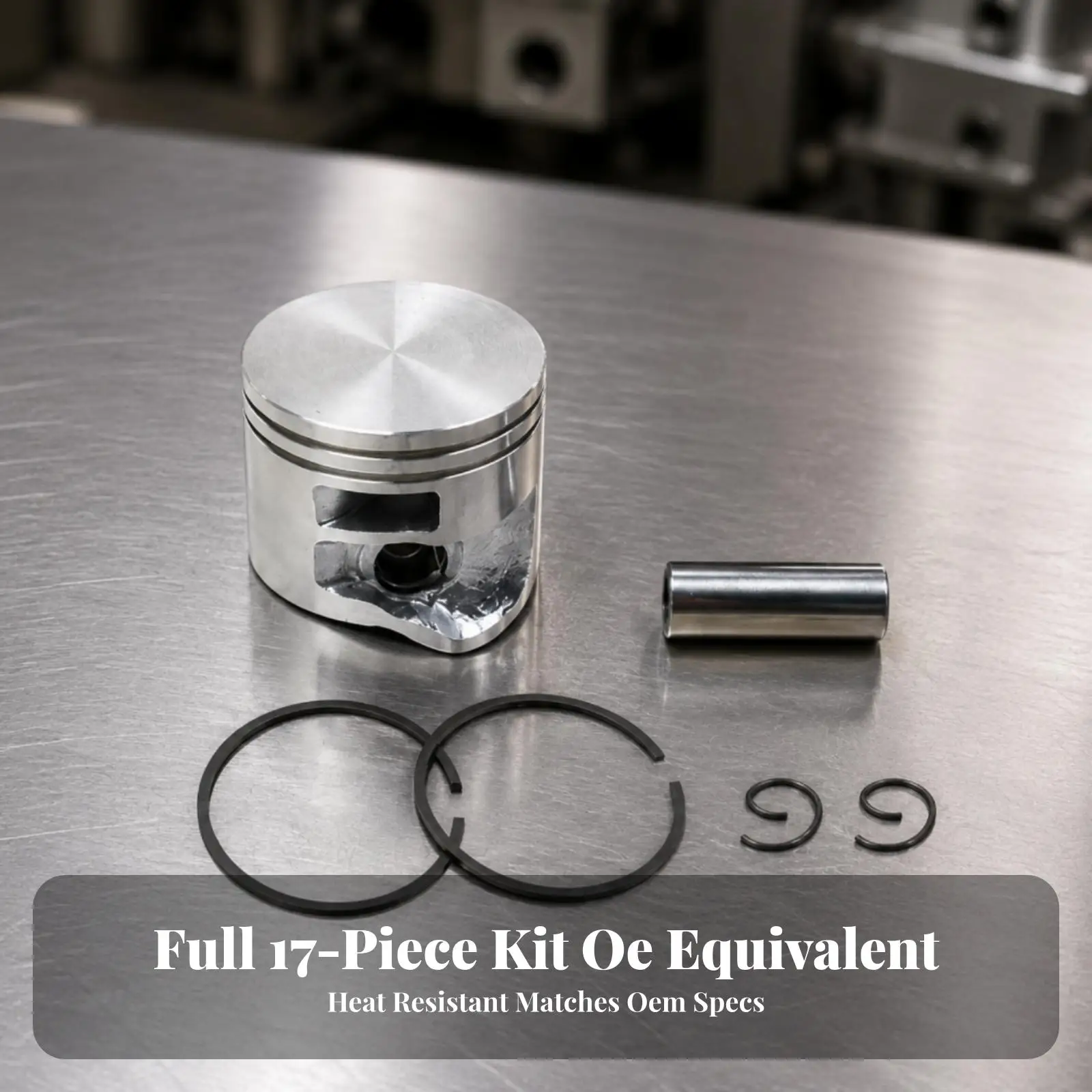 Engine Rebuild Parts for MS391 Piston Cylinder Set Aluminum Alloy with Retaining Clips for Chainsaw Restoration
