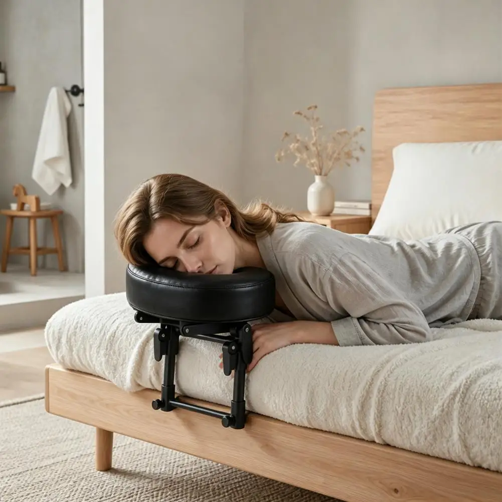 Portable Foldable Headrest Bracket Bed Memory Foam Pillow Massage Face Cradle for Facial & Physical Therapy