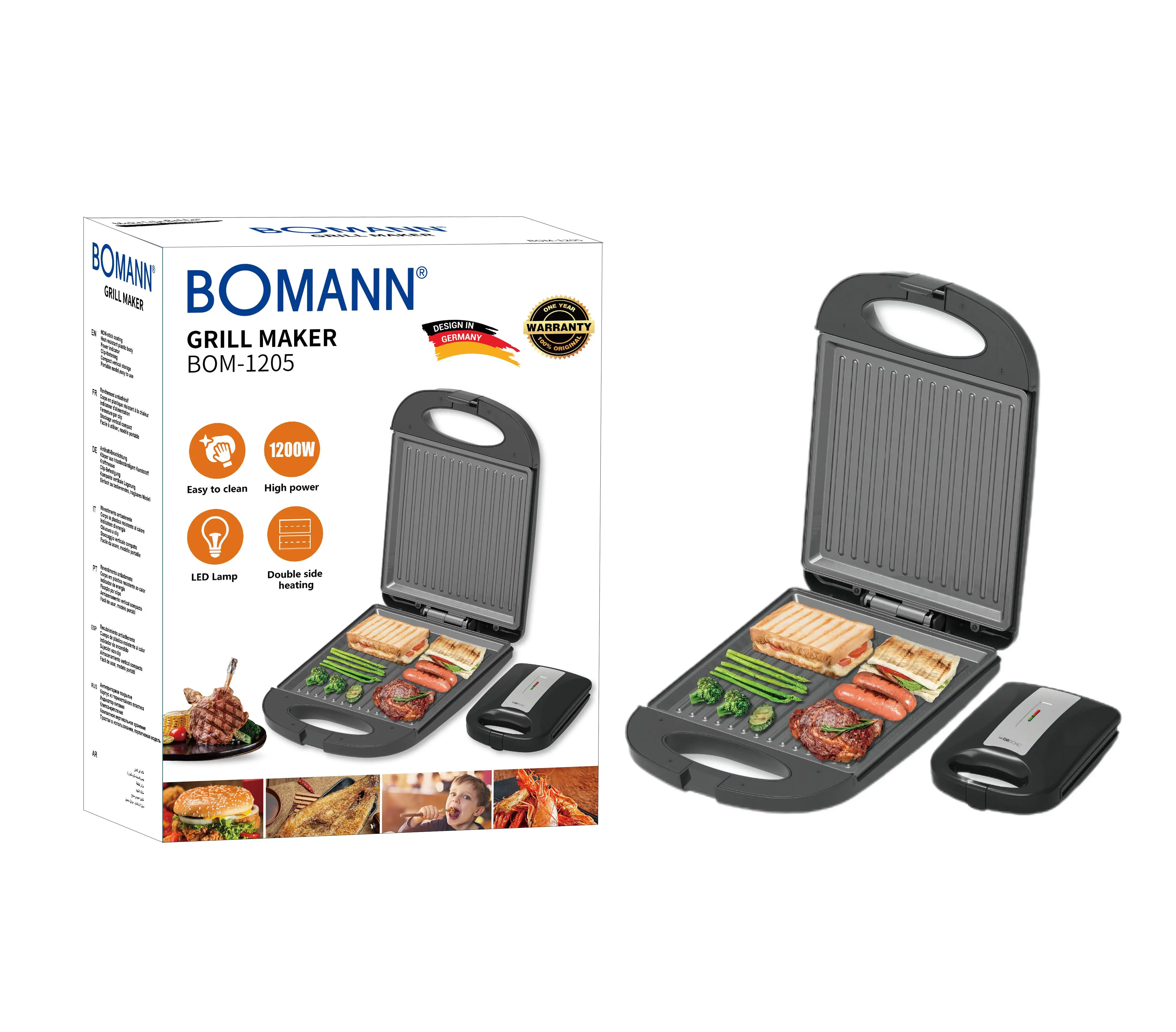 

1200W Electric Waffle Sandwich Machine Egg Non-Stick Multi-baker Kitchen Multi-functional Breakfast Machine