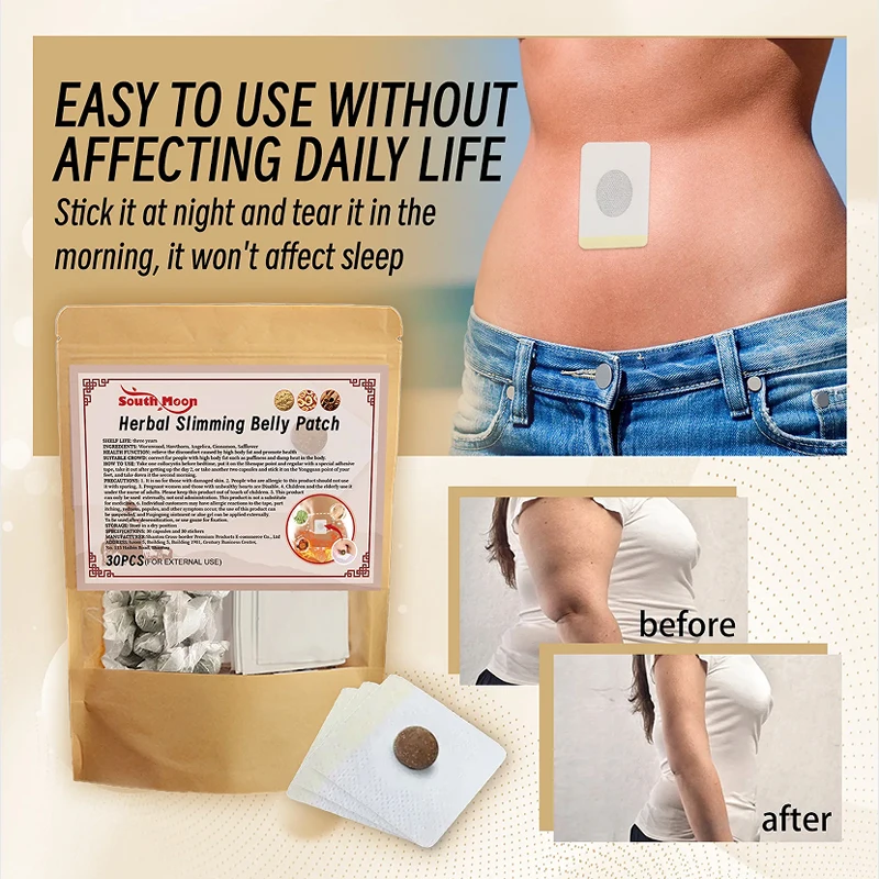 30/60Pcs Body Shaping Belly Button Pills Abdominal Body Shaping Body Promote Metabolism Strengthen Spleen Nourish Stomach Unisex