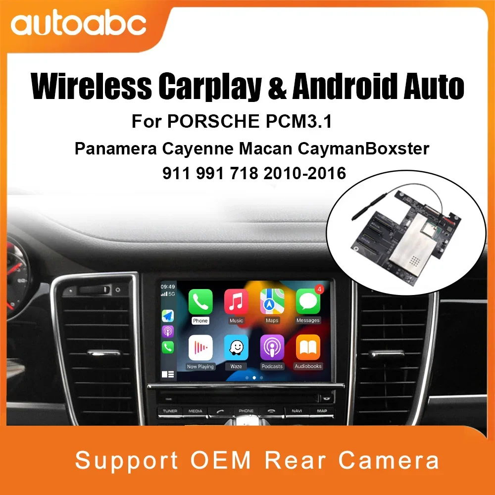 Kabelloses CarPlay Android Auto Modul für Porsche PCM3.1 911 991 718 2010-2016 Panamera Cayenne Macan Cayman Boxster Mirror Link