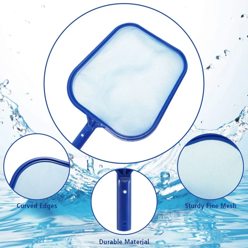 

Pool Maintenance Kit, 3PCS Easy To Use Spa Cleaning Kit Hot Tub Accessories With Pool Skimmer Net, Sponge Brush