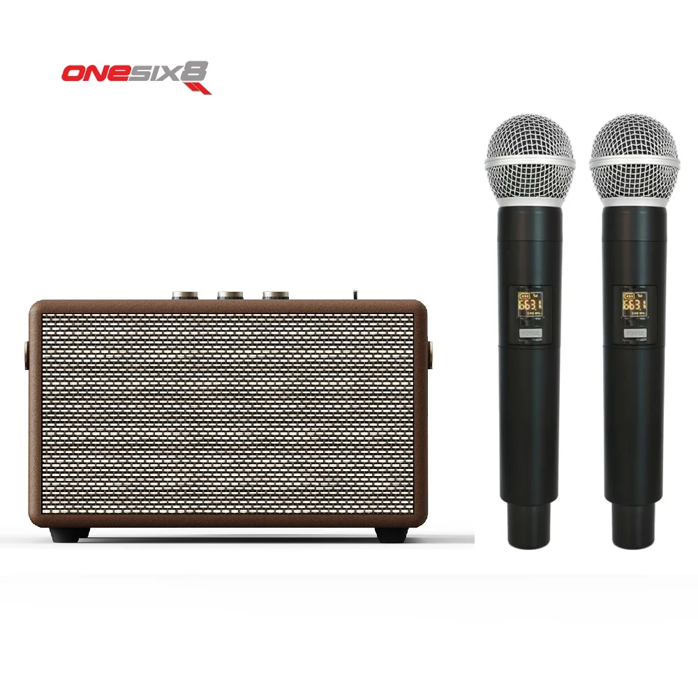 المنزل ريترو المزدوج 3 بوصة Wofer Bt5.3v Boombox المتكلم 40 واط صندوق تشغيل الموسيقى الخشب Bt المتكلم قفل الصوت