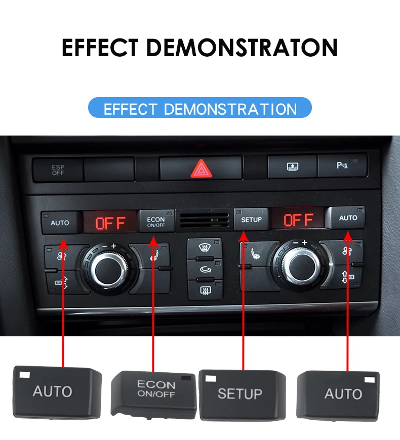 MMI Air conditioning Panel Button Multimedia Switch Auto Econ Setup Button For Audi A6 C6 2005 2006 2007 2008 2009 2010