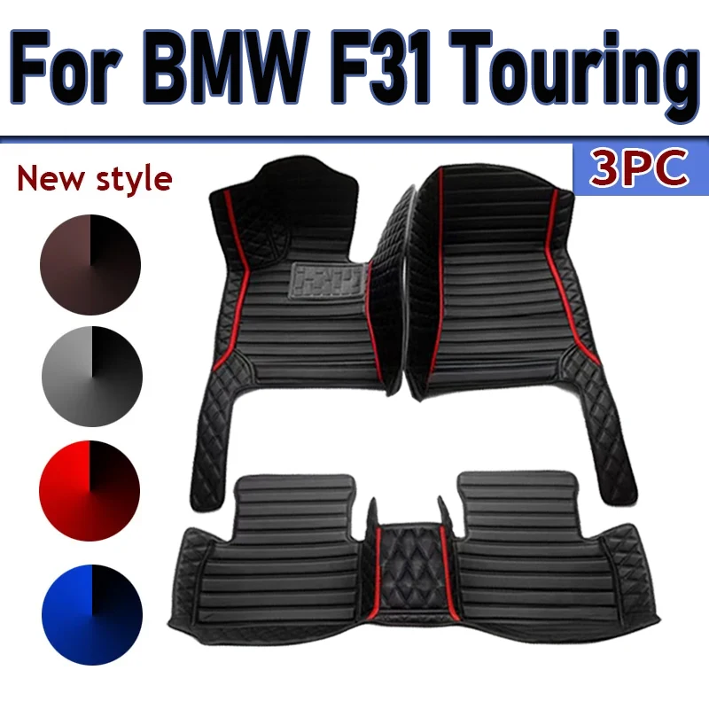 

Автомобильные коврики на заказ для BMW F31 Touring 2013 2014 2015 2016, автомобильные роскошные кожаные мужские и женские автомобильные коврики с полным покрытием