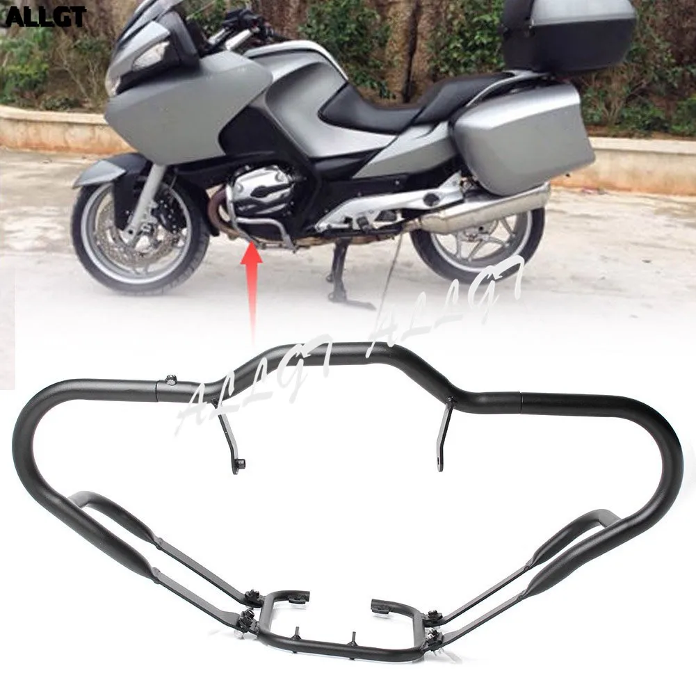 Black Motorcycle Front Highway Crash Bars Engine Protection Guards for BMW R1200RT 2005 2006 2007 2008 2009-2013