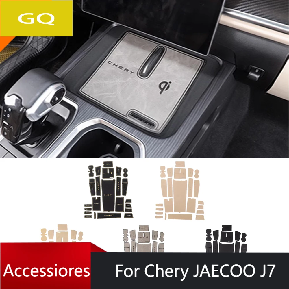 

Car Door Central Console Water Cup Storage Box Gate Groove Mat Non-slip Mats For cherryJAECOO J7 2023-2024 Accessories