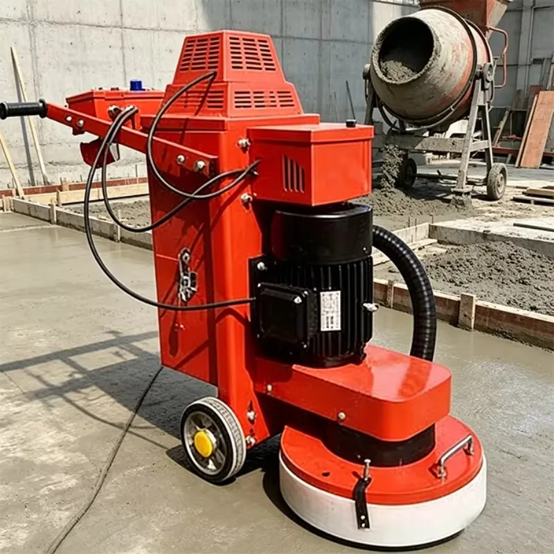 Semi-Automatic New Concrete Grinder-High-Efficiency Floor Leveling Machine Motor Gearbox High Load Moment Dust-Free Grinding