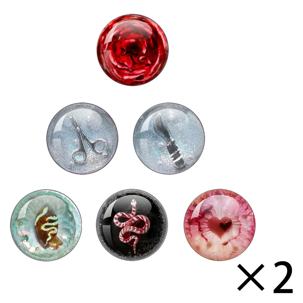 Christmas Halloween Christmas Eve Theme 10MM-40MM Doll Glass Pupil DIY Accessory Suitable for Blyth BJD MJD Cotton Doll Eye Chip view 2