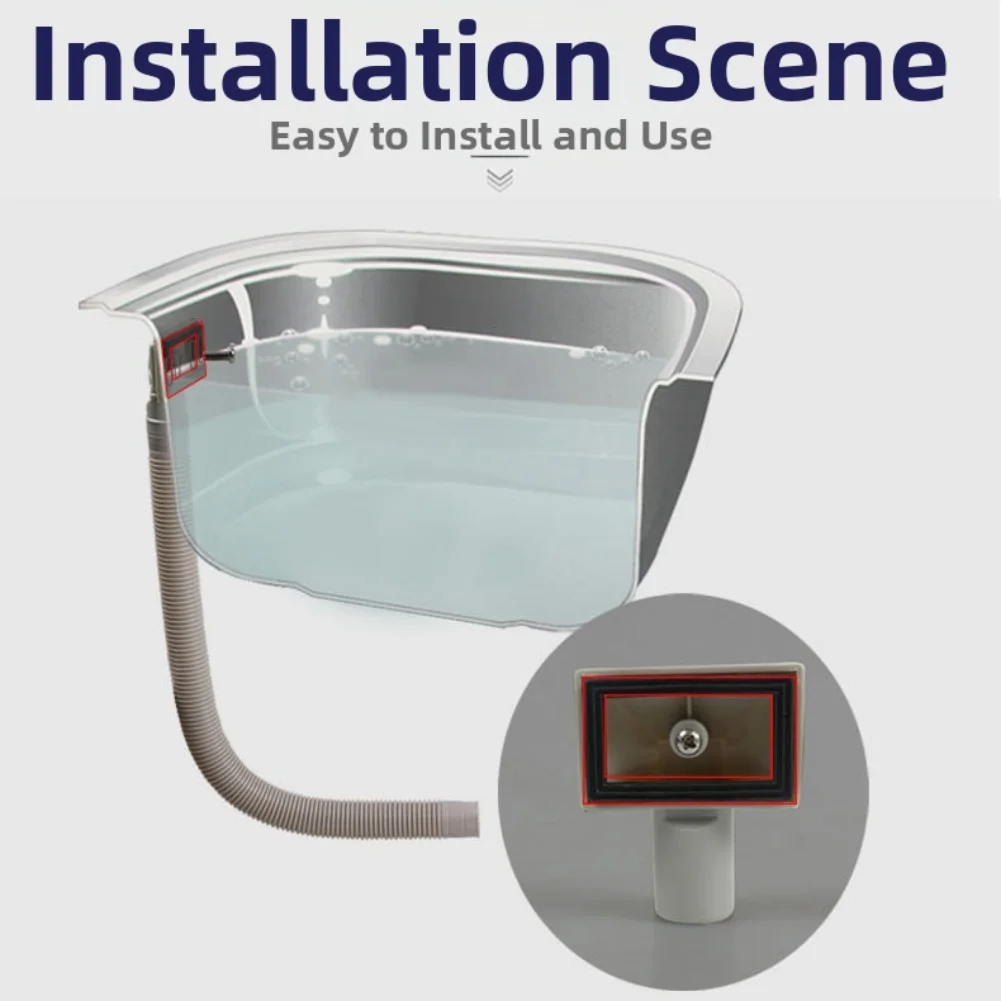 2Pack Rectangular Rubber Overflow Washer 58x35mm Black For Kitchen Sink Accessories Drain Pipe Overflow Sealing Parts