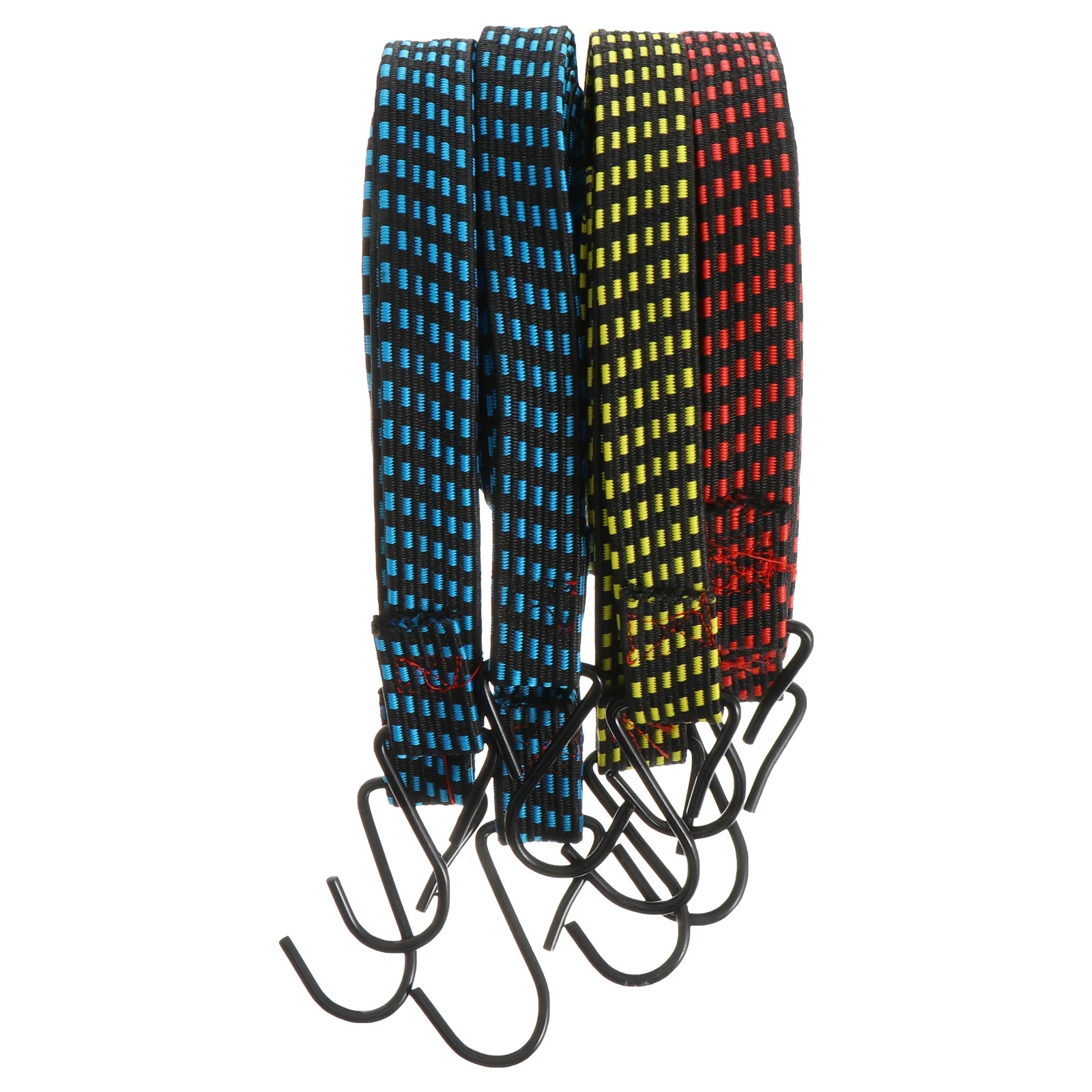 

4pcs Elastic Polyester Latex Silk Strap Belt Binding Fastening Tie Down Travel Cord Hammock Outdoor Furniture