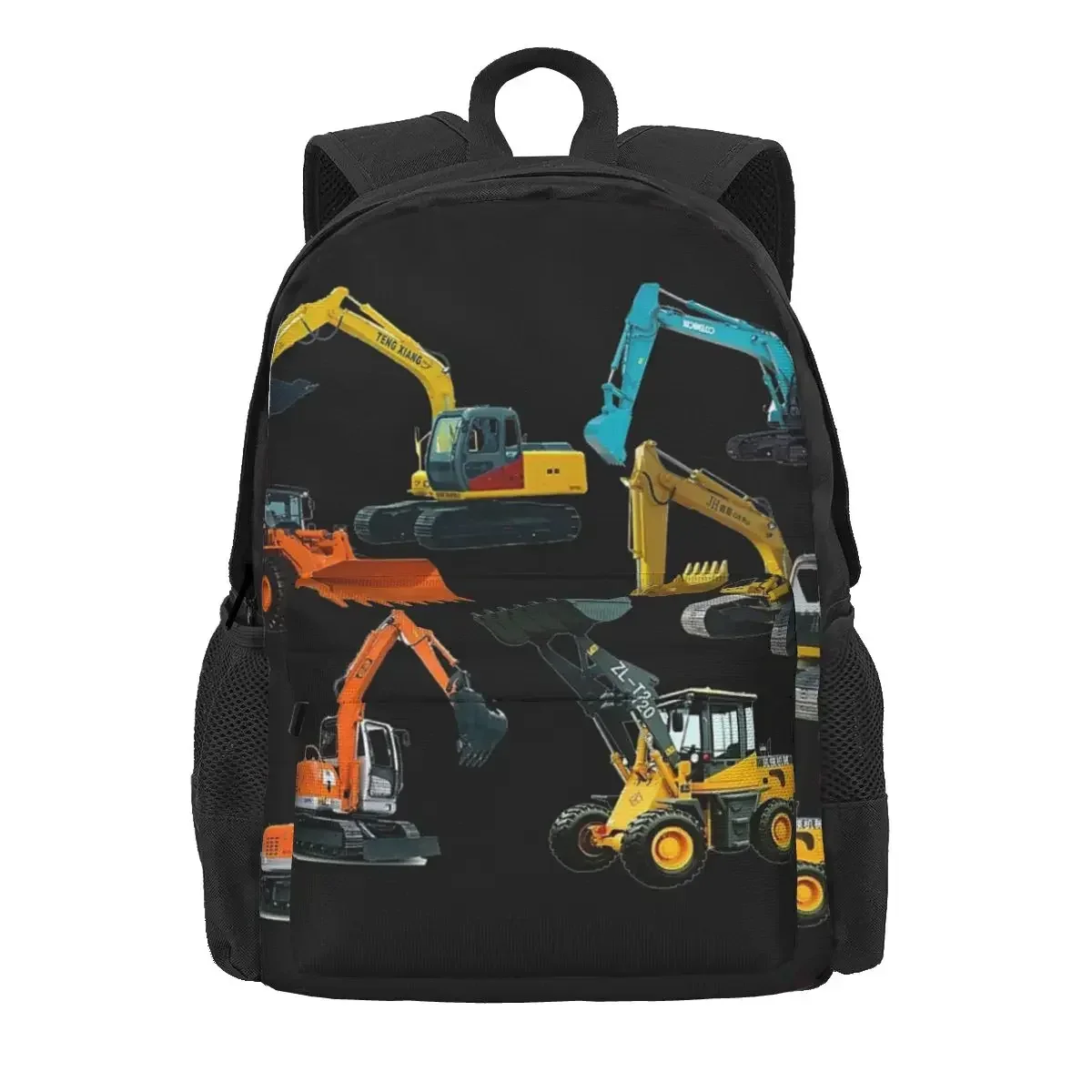 건설 트럭 굴삭기 배낭 Bookbag 어린이 학교 가방 배낭 여행 배낭 어깨 가방 대용량