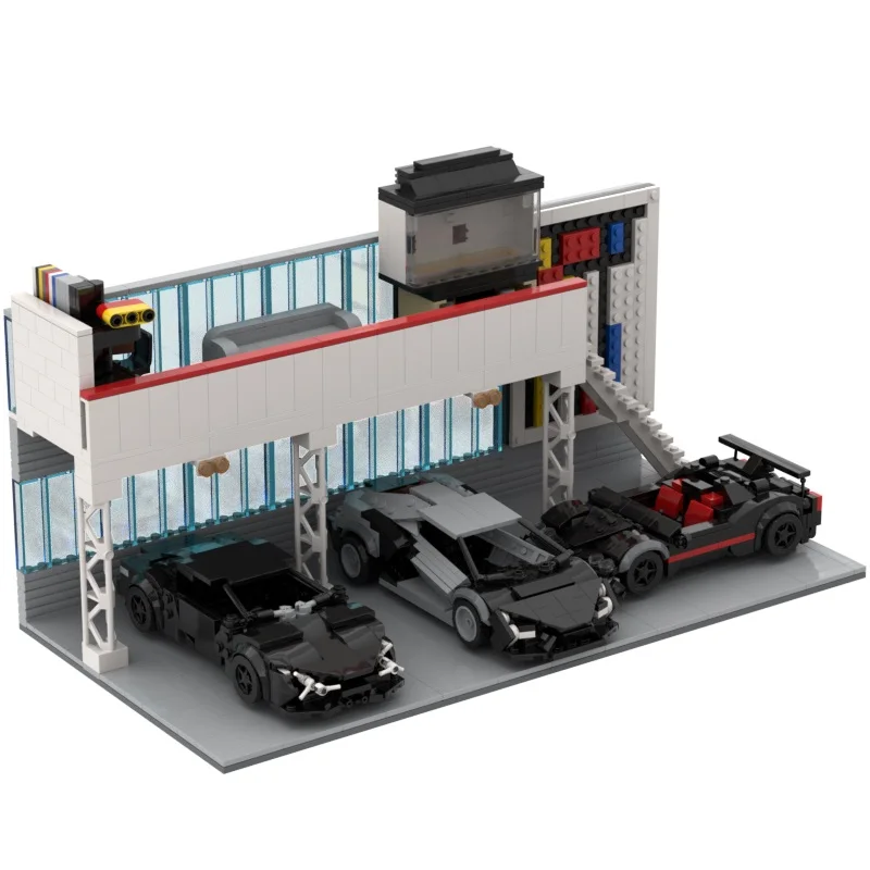 

NEW Technical Speed Champions Display Stand Compatible Supercar Racing Building Blocks Model DIY Garage Bricks Toy