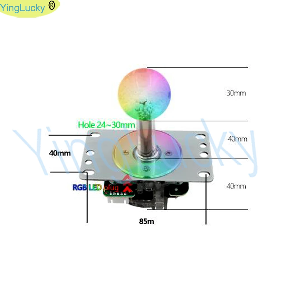 Imagem -05 - Rgb Led Controlador Botão Joystick Rgb Jogo App Kit Encoder Usb para pc Mame Raspberry pi Windows Bluetooth Kit Joystick