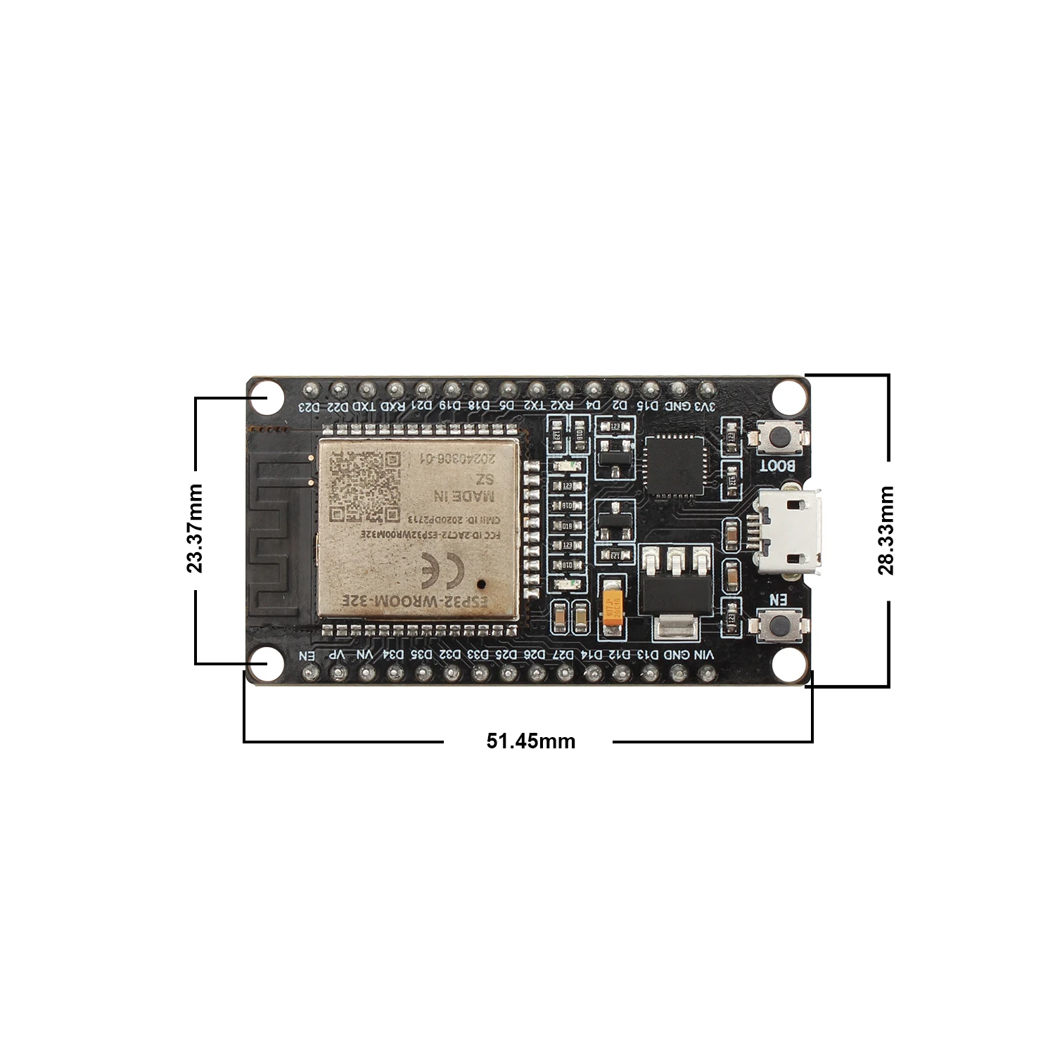 ESP32 Wireless WiFi Bluetooth Development Board 802.11b/g/n 802.11n 2.4GHz 150Mbps WMM Immediate Block ACK ESP32-WROOM-32