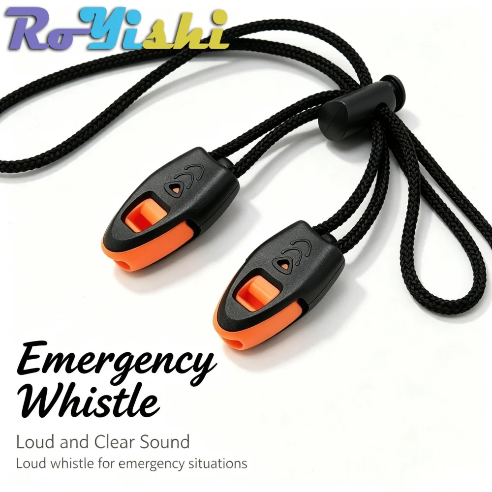 Zipper End Clip Survival Whistle Loud Waterproof Safety Rescue Signal Whistle Camping Kayaking Fishing Paracord Outdoor Gear