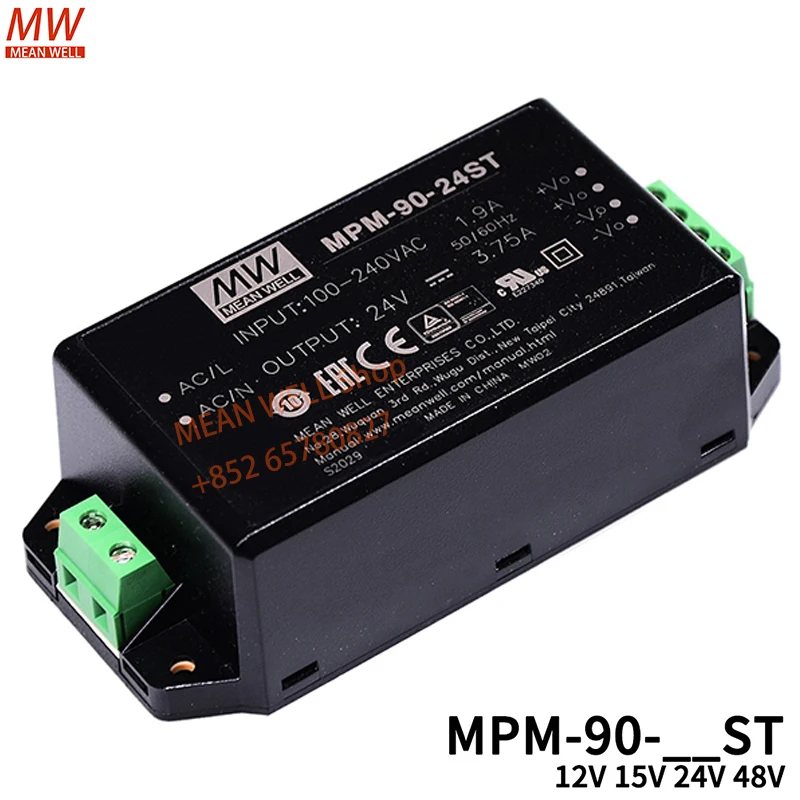 Original MEAN WELL 90W AC-DC High Reliable PCB-Mount Green Power Module MPM-90-12ST MPM-90-15ST MPM-90-24ST MPM-90-48ST
