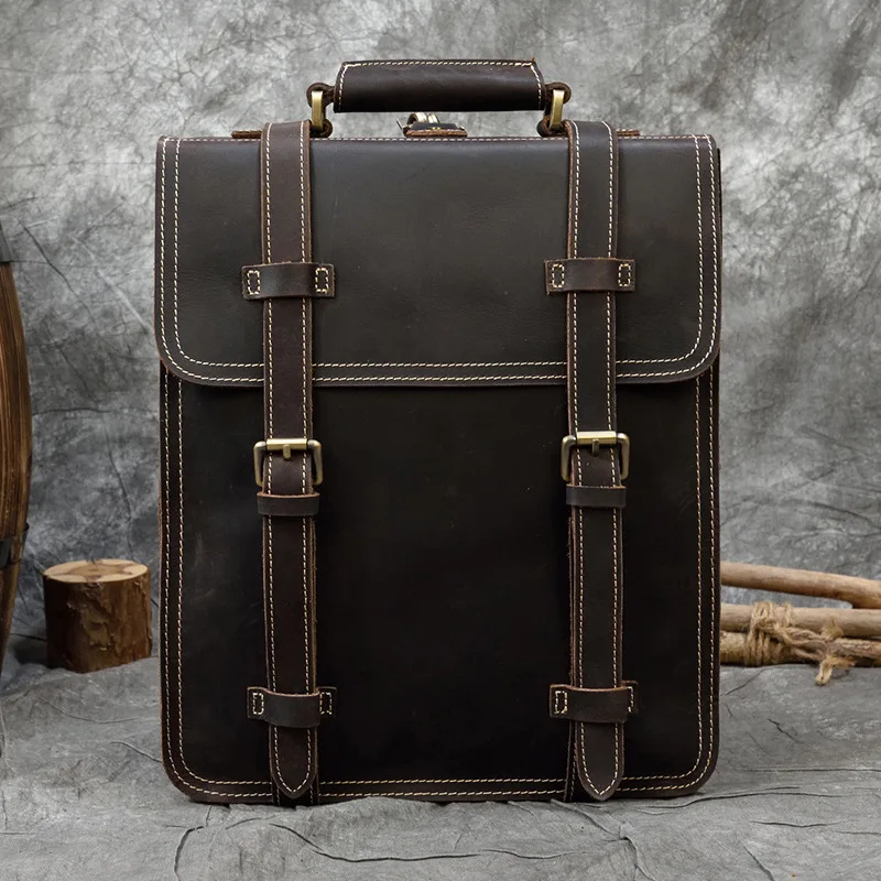 حقائب ظهر للكمبيوتر المحمول للرجال حقائب ظهر للمدرسة والكلية والترفيهية للأعمال حقائب جلدية كلاسيكية Mochila E Mochila MHSJB