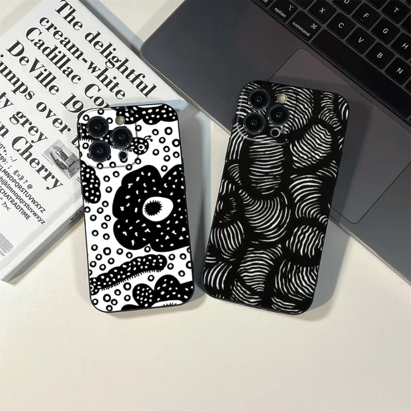 Yayoi Kusama Art Phone Case FOR IPhone 14 13 11 12 Pro 8 7 Plus X 13 Pro MAX XR XS MINI SE 2020 Black Covers