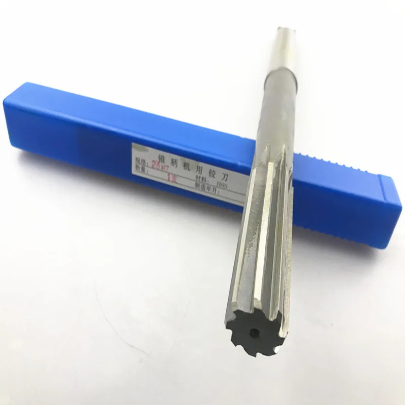 H7 W6542 HSS taper shank machine reamer 12-40mm, Morse taper shank for machine tool chuck hole expansion and precision cutting