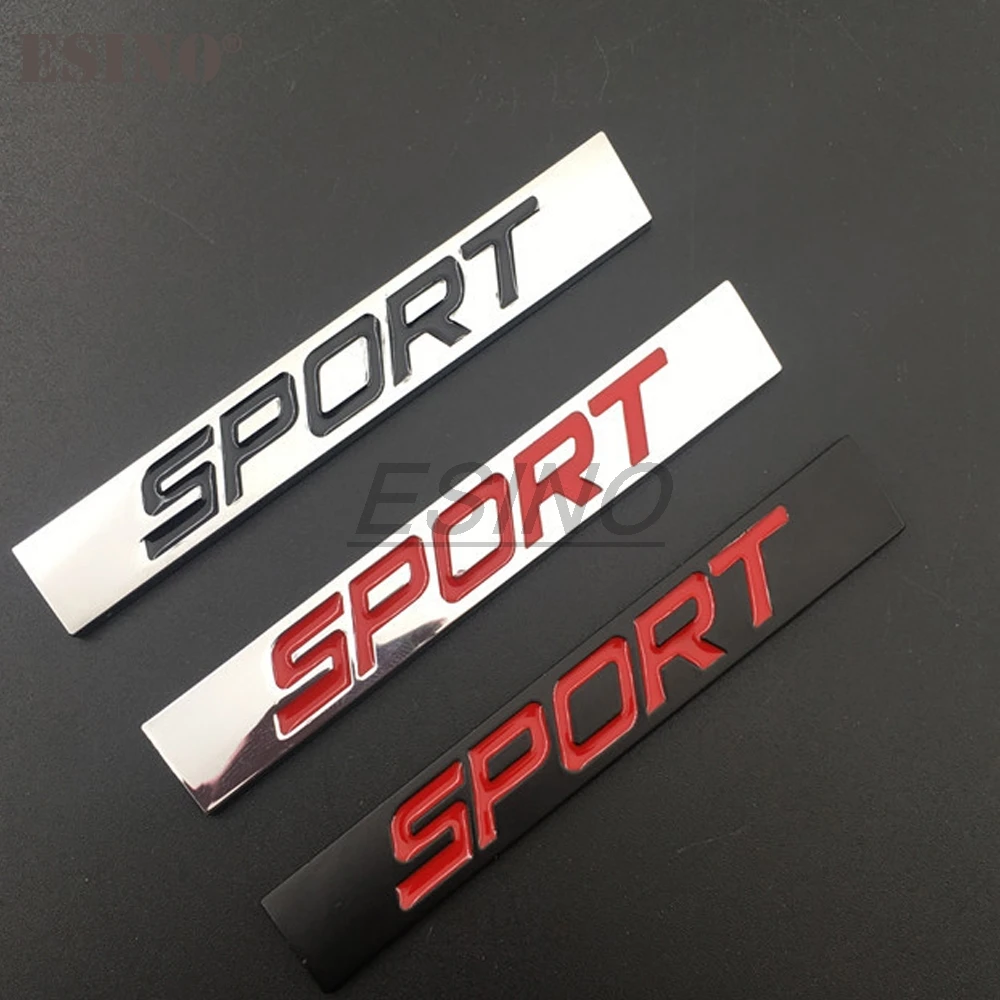 3D Sports Car Trunk Zinc Alloy Badge Emblem Car Fender Rear Body Tailgate Accessories Adhesive Styling Badge