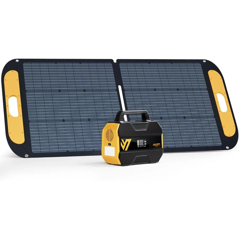 

FlashSpeed 300 Solar Generator with Panels Included, 230Wh LiFePO4 Portable Power Station with Up to 600W AC Outlet, 12V/24V DC