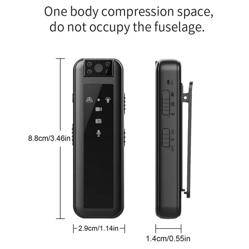 1080P Mini Body Camera Pocket Portable Body Recorder Wireless Handheld CS07 HD Camera With Clip And Night Vision Noise Reduction