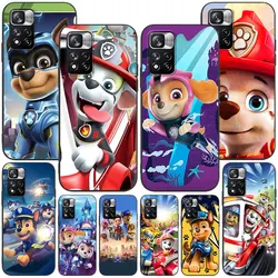 Paw Cartoon Dog Animal P-Patrol Case for Xiaomi Redmi Note 11 10S 8T 10 12 Pro Plus 11T 8 9 11E 11S 9S 7 Soft Black Phone Cover