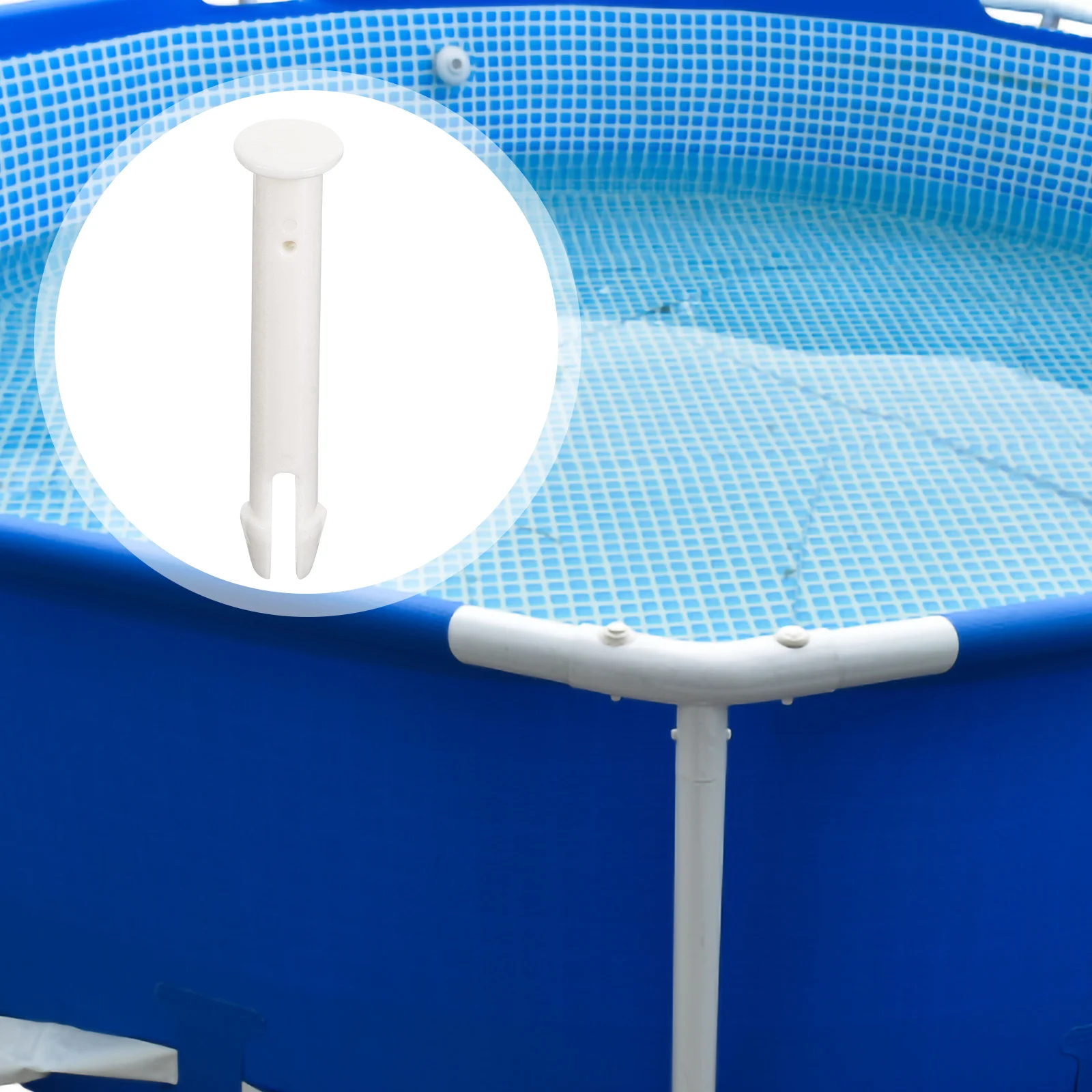 

12Pcs Pool Connector Pins Plastic Replacement Parts Long Lock Pins and Seals for Rectangular Frame Swimming Pool