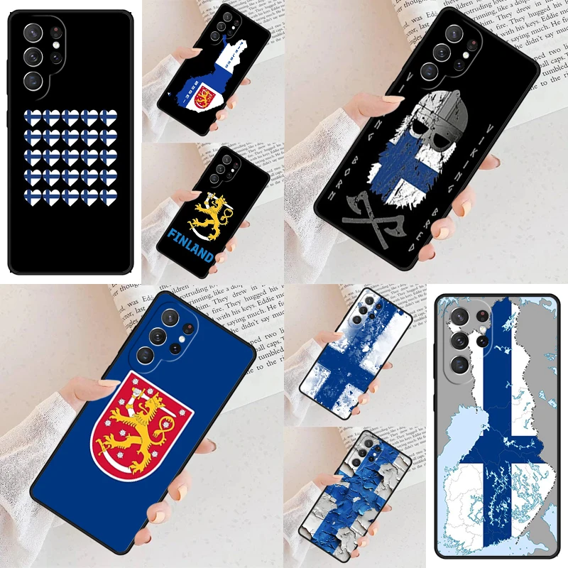 Finland Flag Cell Phone Case for Samsung Galaxy S26 Ultra S25 S24 S23 S22 S21 S20 Note10 Cover