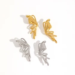 Waterproof Stainless Steel  Butterfly Shape Earrings For Women  2024 New Arrivals Fashion Wedding Aesthetic Jewelry Gifts