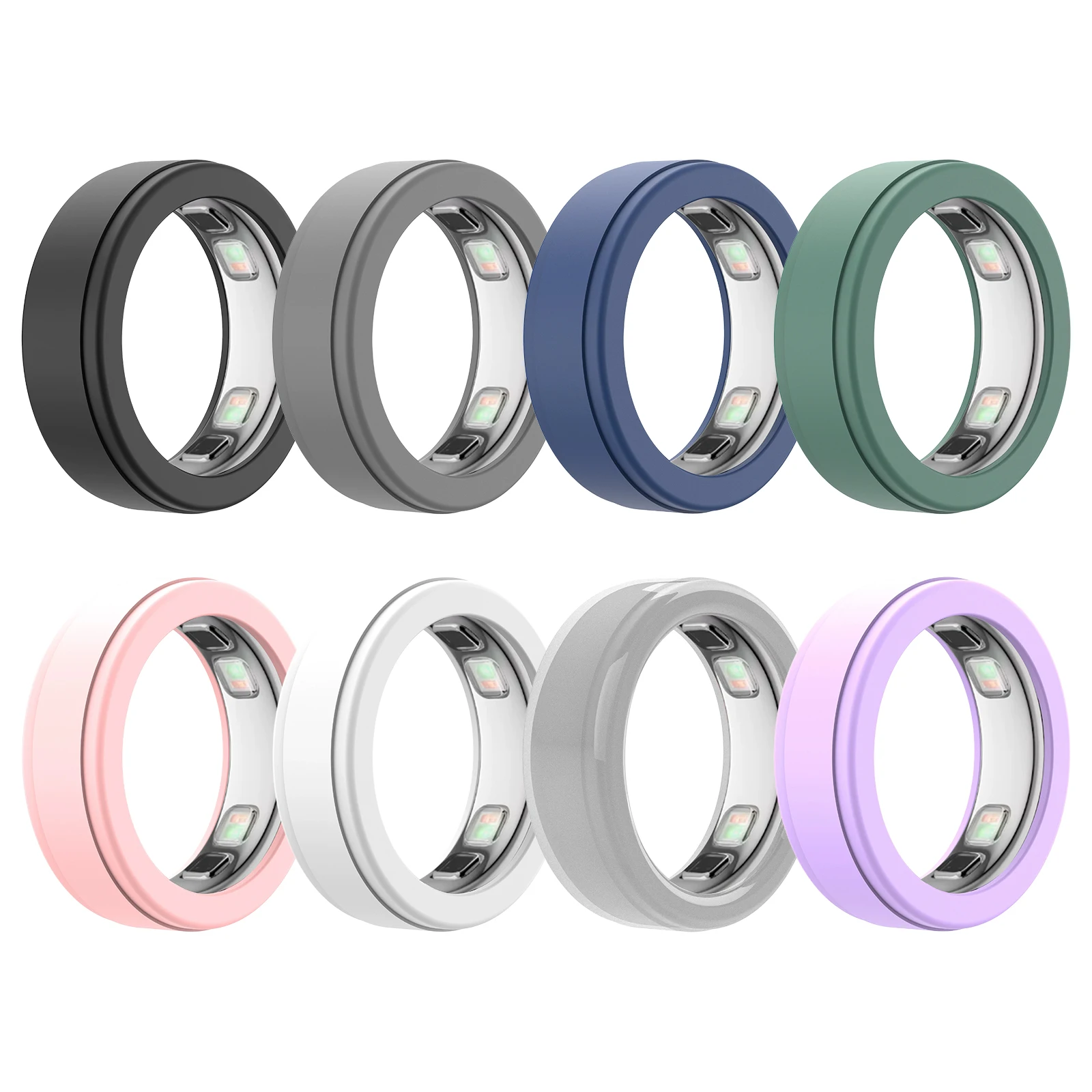 Silicone Ring Protector Fit for Oura Ring 5 Anti-Scratch Soft Silicone Case Protection Skin Cover for Men Women Working Out Gym