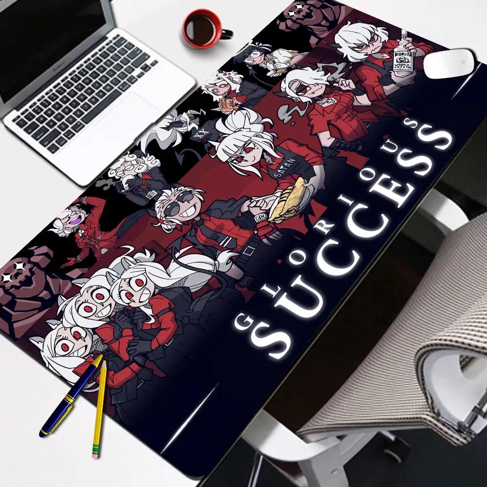 Anime Mousepad Helltaker XXL Gamer Gaming Mouse Pad PC Computer Otaku Locking Edge DIY Customized Photo Laptop Notebook Desk Mat
