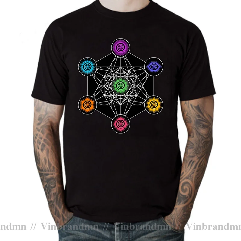 Carina Nebula Flower Of Life Men's T Shirts Sacred Geometry Magic Mandala Funny Tee Shirt Fitness T-Shirt Cotton tshirt Camisas