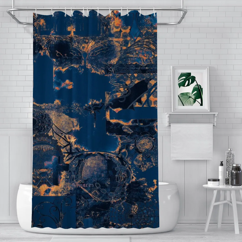 

Shower curtain Bathroom Flame Rose decor Modern household items Bathroom curtain Graduation gift Festival gift