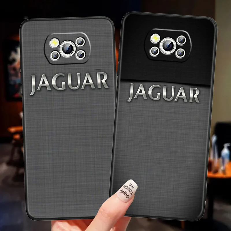 JAGUARS Car Logo Popular Cool Luxury For Xiaomi Poco C65 C61 F6 F5 F4 F3 M6 M5 M4 M3 M5S X5 X4 X3 C65 Pro 4G 5G Black Phone Case