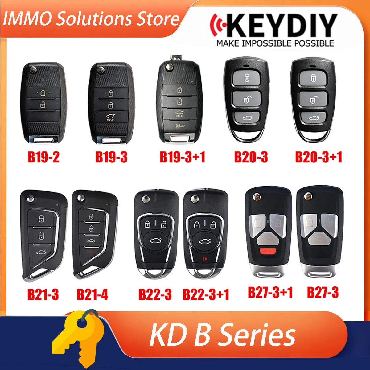 2PCS KEYDIY KD B19-2 B19-3 B19-3+1 B20-3 B20-3+1 B21-3 B21-4 B22-3 B22-3+1 B27-3 B27-3+1