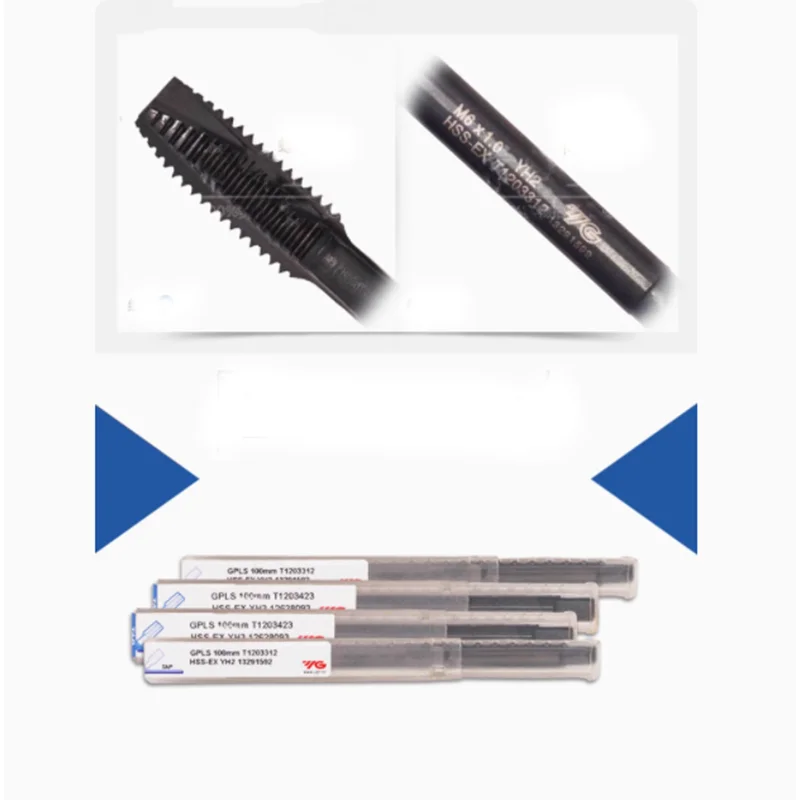 Korea Original YG Long Shank 100L 120L 150L Spiral Pointed Tap Spiral Flutud M3 M4 M5 M6 M8 M10 M12 Machine Screw Thread Taps
