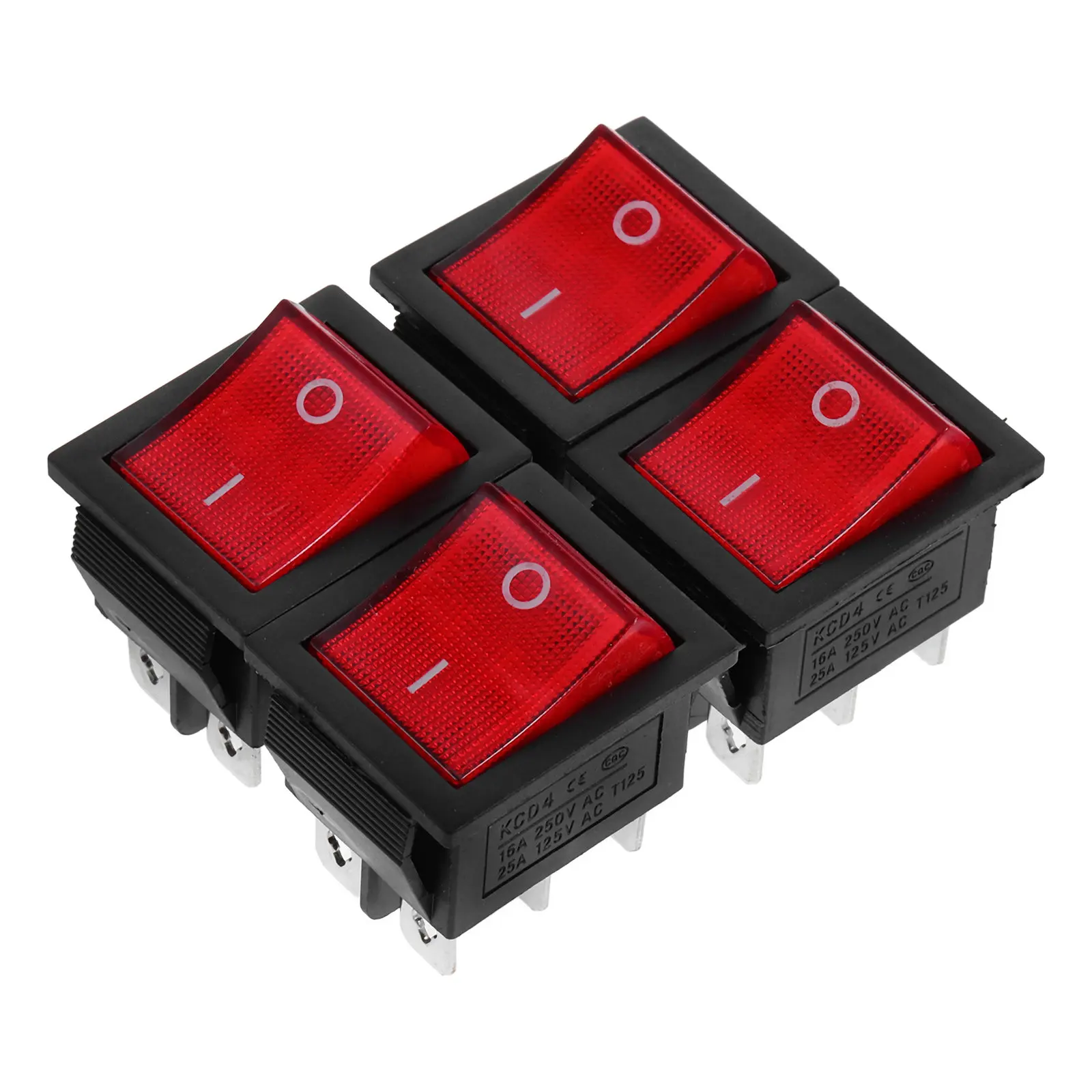 4Pcs Rocker Switch for Generators High Performance Easy Install Engine Control Switch Generator Panel Accessory