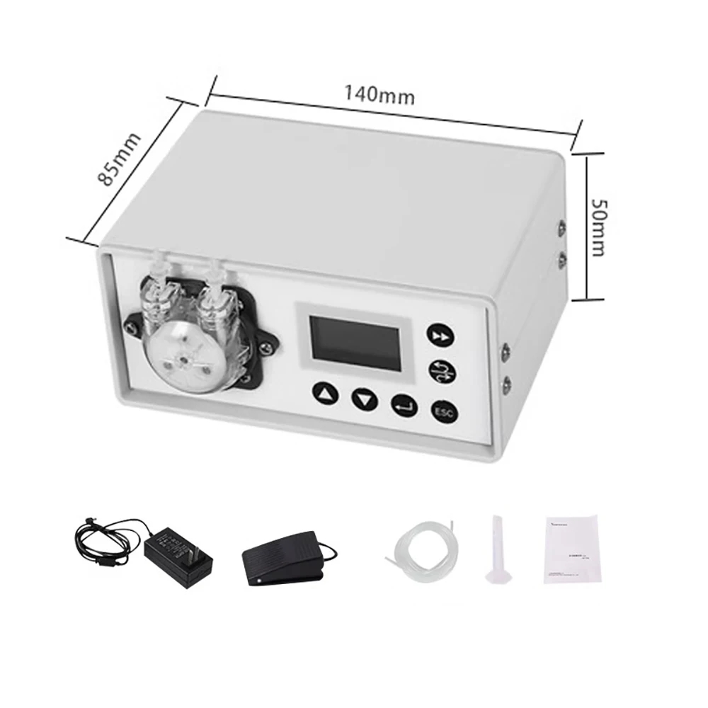 Precision Mini Peristaltic Pump for Laboratory Use - Adjustable Flow 0.04-16ML/MIN with Foot Switch