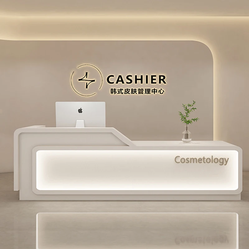 Beauty Salon Reception Desk Store Cash Counter Check Out Reception Desk Standing Simple Information Recepcja Luxury Furniture