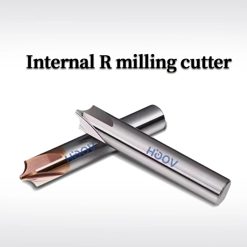 الداخلية R قاطعة المطحنة 4 المزامير كربيد R زاوية الألومنيوم نهاية مطحنة DLC طلاء الشطب عكس R القاطع R0.2-R6 EndMill