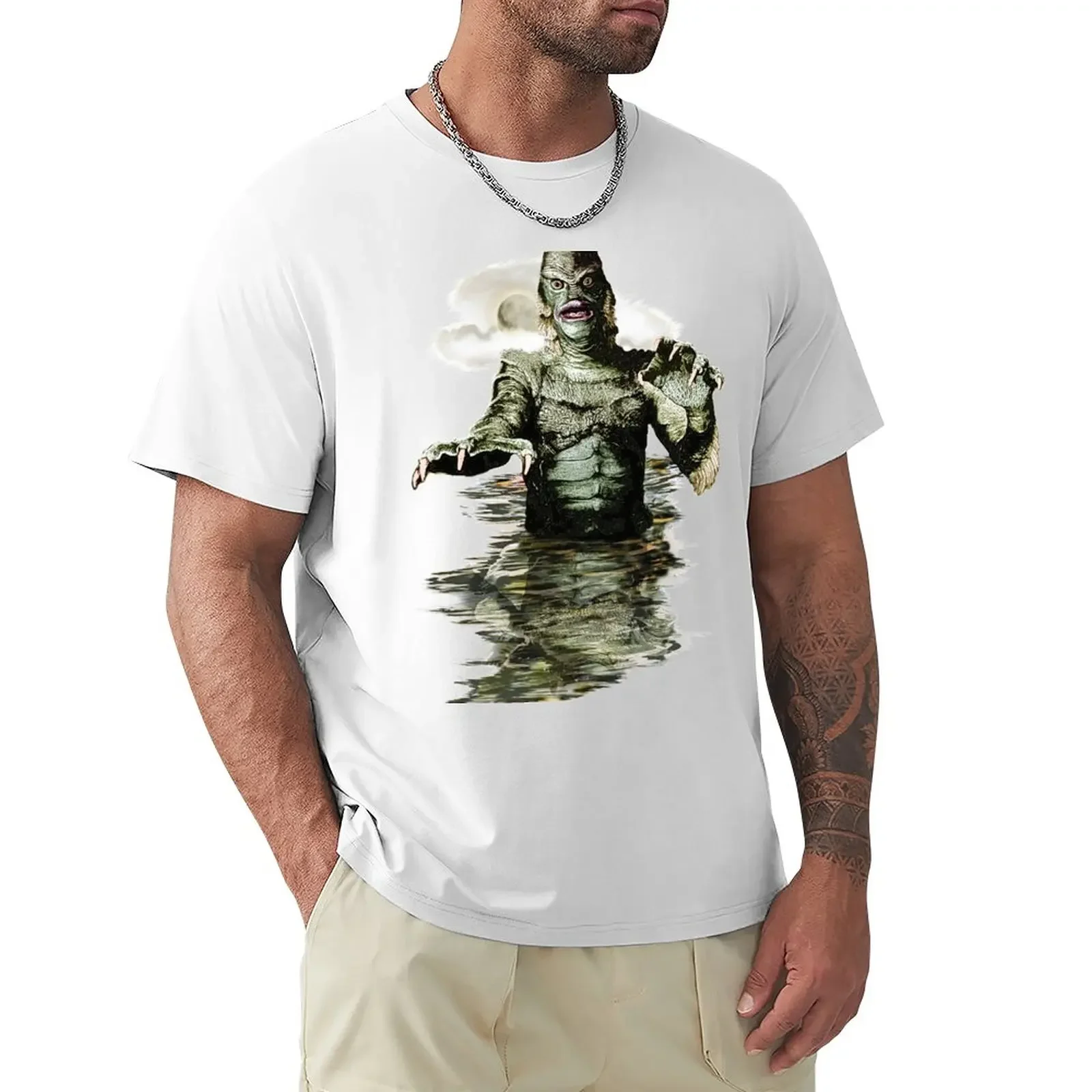 Gill Man - Creature From The Black Lagoon T-Shirt boys whites summer clothes Men's t shirts