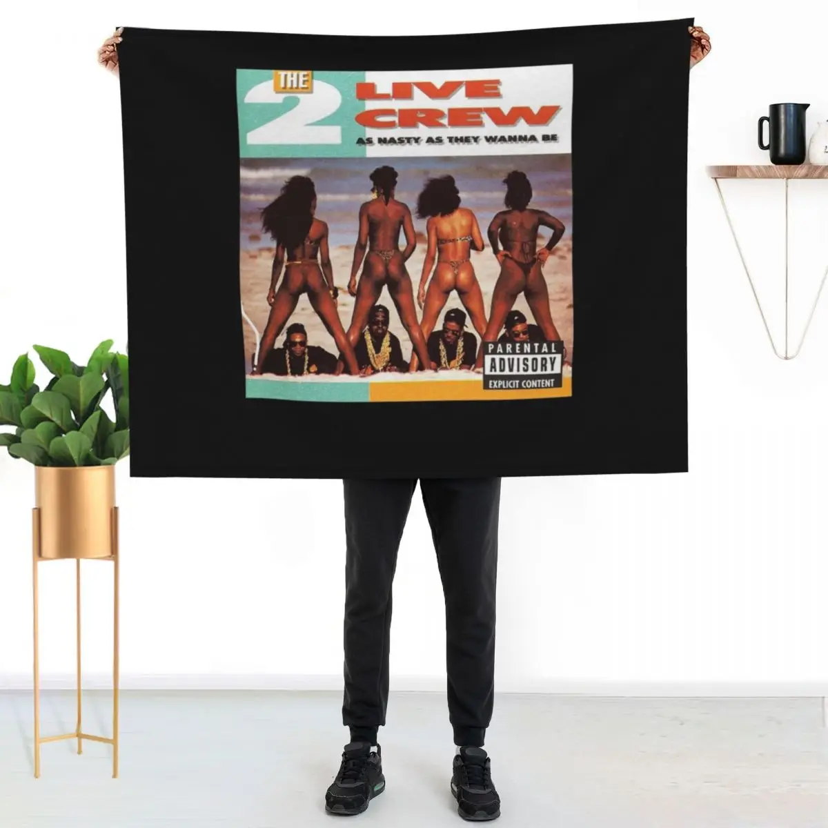 

2 Live Crew Nasty as They Wanna Be Vintage Album Hip Hop Rap Throw Blanket Durable Warm Blanket for Daily Home Use